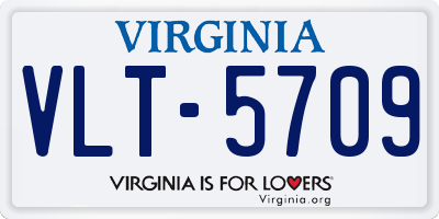 VA license plate VLT5709