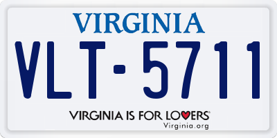 VA license plate VLT5711