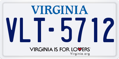 VA license plate VLT5712