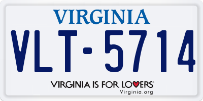 VA license plate VLT5714