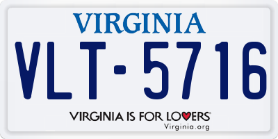 VA license plate VLT5716