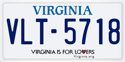 VA license plate VLT5718