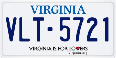 VA license plate VLT5721
