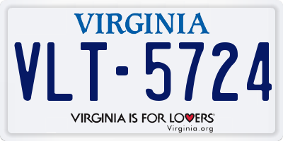 VA license plate VLT5724