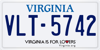 VA license plate VLT5742