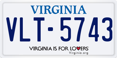 VA license plate VLT5743