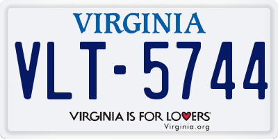 VA license plate VLT5744