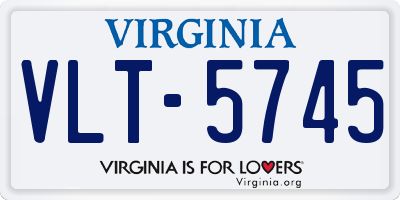 VA license plate VLT5745