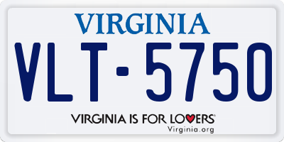 VA license plate VLT5750