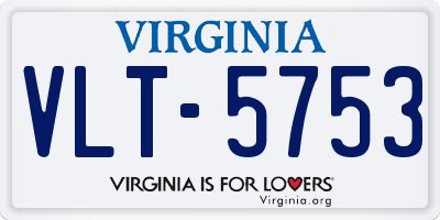 VA license plate VLT5753