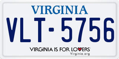 VA license plate VLT5756