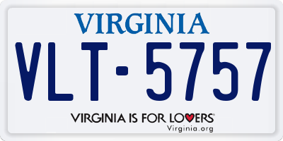 VA license plate VLT5757