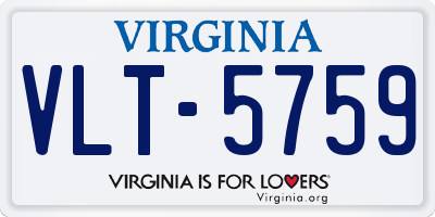 VA license plate VLT5759