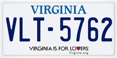 VA license plate VLT5762