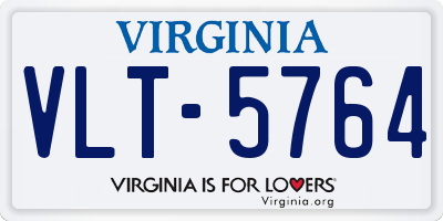 VA license plate VLT5764