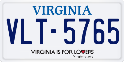 VA license plate VLT5765