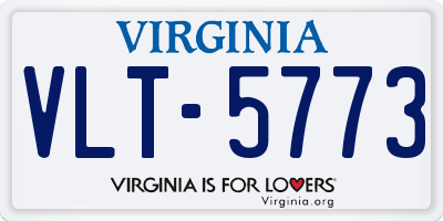 VA license plate VLT5773