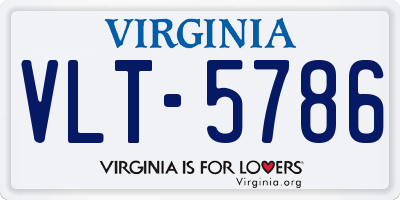 VA license plate VLT5786