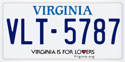 VA license plate VLT5787