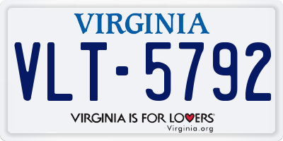 VA license plate VLT5792