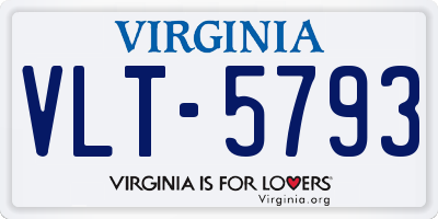 VA license plate VLT5793