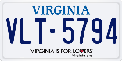 VA license plate VLT5794
