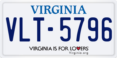 VA license plate VLT5796