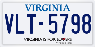 VA license plate VLT5798