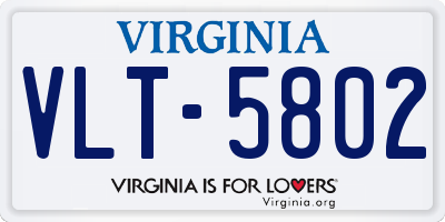 VA license plate VLT5802