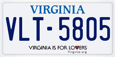 VA license plate VLT5805