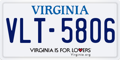VA license plate VLT5806