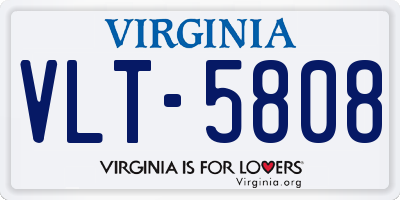 VA license plate VLT5808