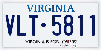 VA license plate VLT5811
