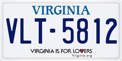 VA license plate VLT5812