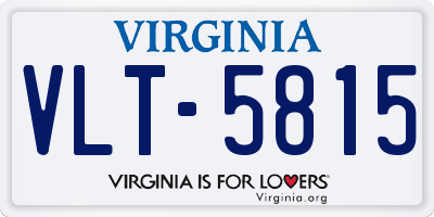 VA license plate VLT5815