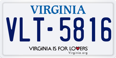 VA license plate VLT5816