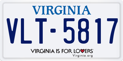 VA license plate VLT5817
