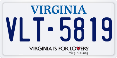 VA license plate VLT5819
