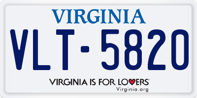VA license plate VLT5820