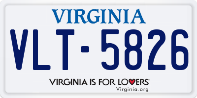 VA license plate VLT5826