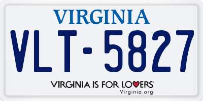 VA license plate VLT5827