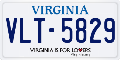 VA license plate VLT5829