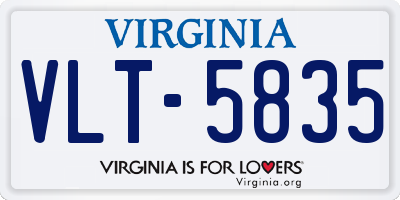 VA license plate VLT5835