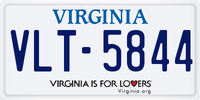 VA license plate VLT5844