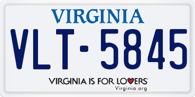 VA license plate VLT5845