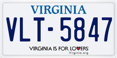 VA license plate VLT5847
