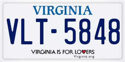 VA license plate VLT5848