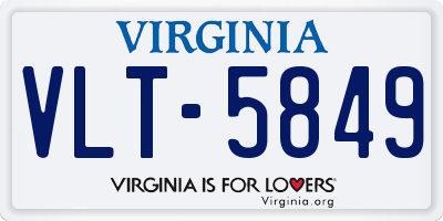 VA license plate VLT5849