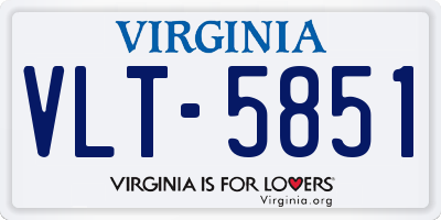 VA license plate VLT5851