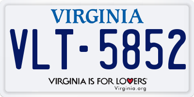 VA license plate VLT5852